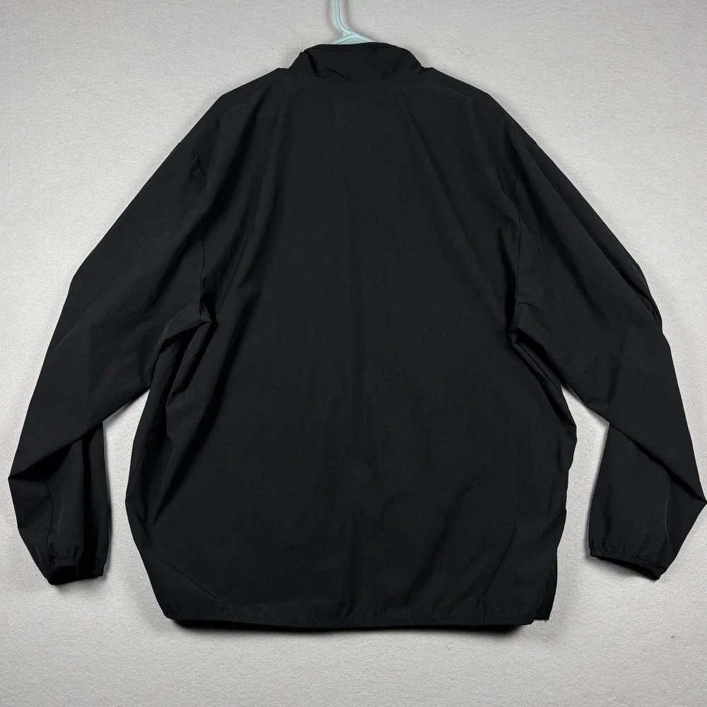 Adidas Softball 1/4 Zip Windbreaker Jacket Pullover XL Black IS1057